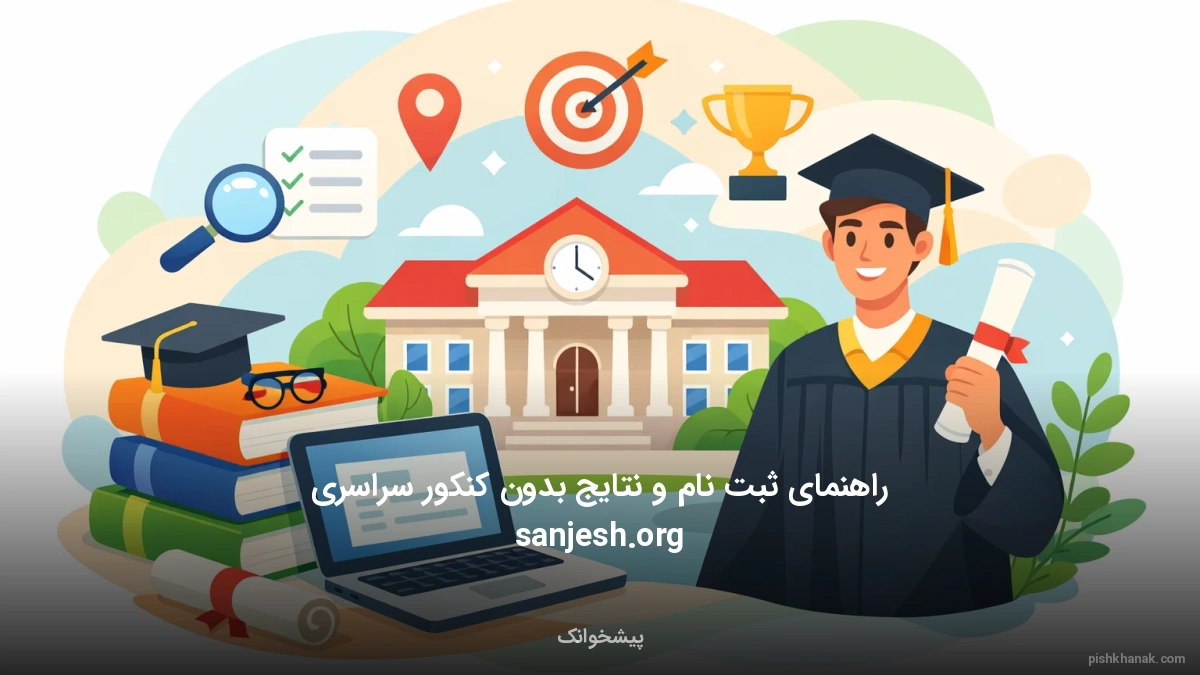 راهنمای ثبت نام و نتایج بدون کنکور سراسری sanjesh.org