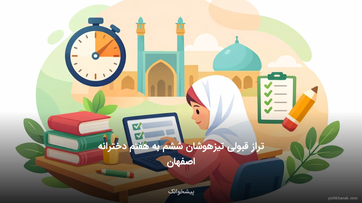 تراز قبولی تیزهوشان ششم به هفتم دخترانه اصفهان