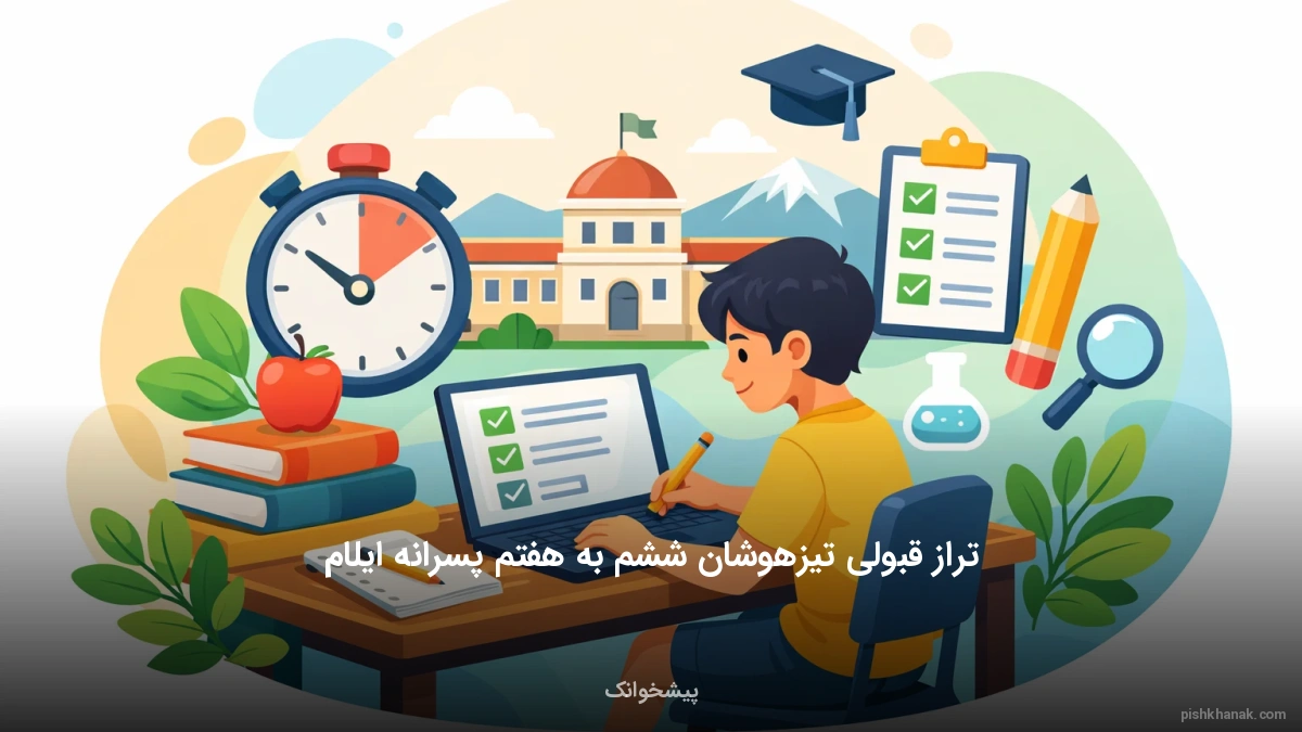 تراز قبولی تیزهوشان ششم به هفتم پسرانه ایلام