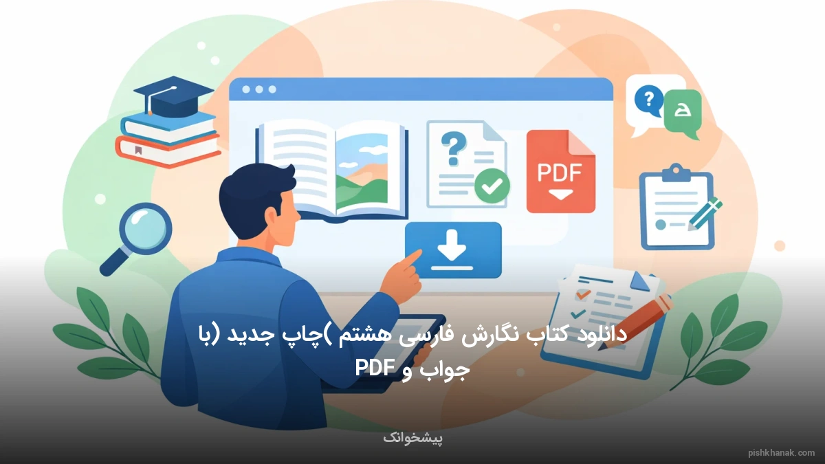 دانلود کتاب نگارش فارسی هشتم (چاپ جدید) با جواب و PDF