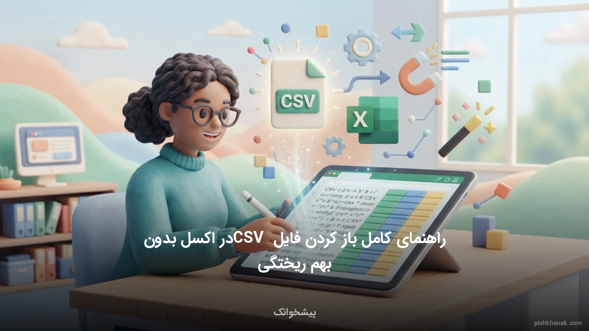 راهنمای کامل باز کردن فایل CSV در اکسل بدون بهم ریختگی
