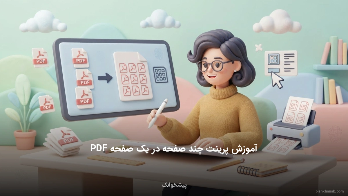 آموزش پرینت چند صفحه در یک صفحه PDF