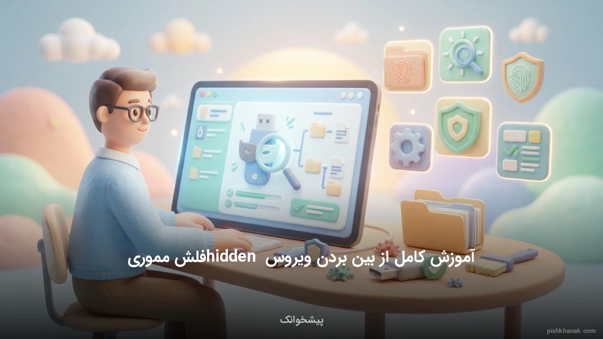 آموزش کامل از بین بردن ویروس hidden فلش مموری