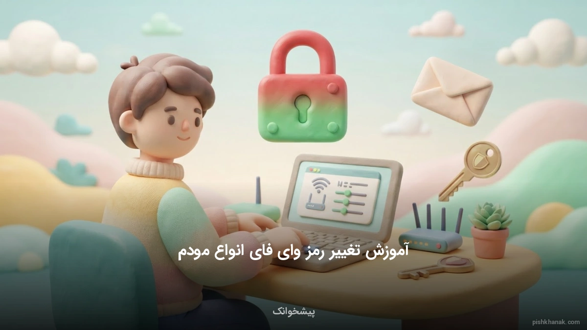 آموزش تغییر رمز وای فای انواع مودم