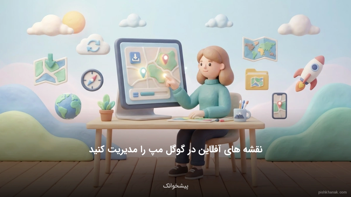 آموزش مدیریت و دانلود نقشه آفلاین گوگل مپ
