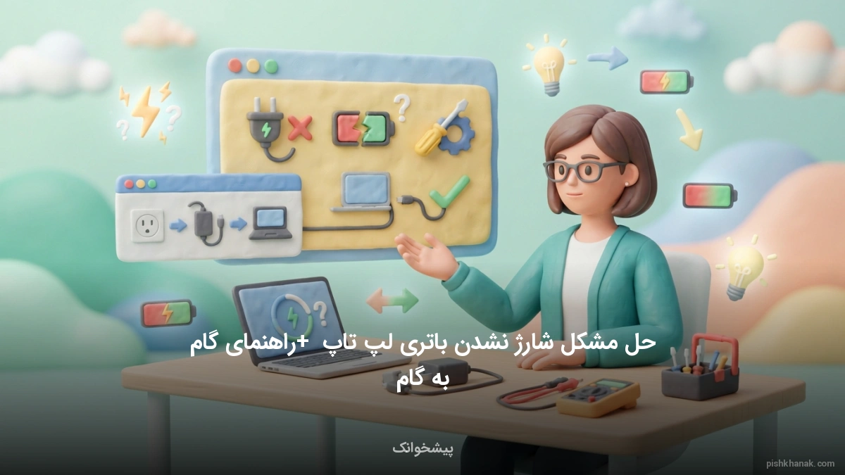 حل مشکل شارژ نشدن باتری لپ تاپ + راهنمای گام به گام