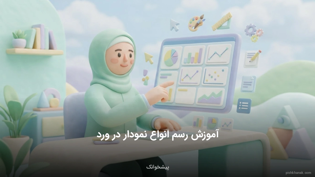 آموزش رسم انواع نمودار در ورد