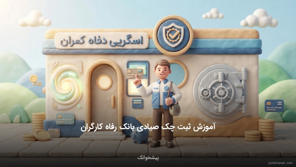 آموزش ثبت چک صیادی بانک رفاه کارگران