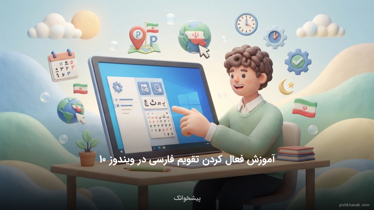 آموزش فعال کردن تقویم فارسی در ویندوز 10