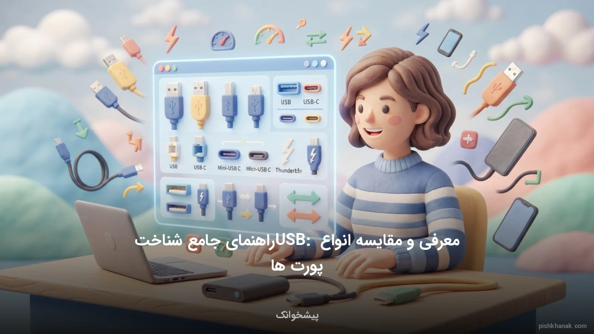 معرفی و مقایسه انواع USB: راهنمای جامع شناخت پورت‌ها