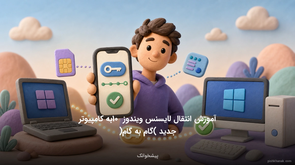 آموزش انتقال لایسنس ویندوز 10 به کامپیوتر جدید (گام‌به‌گام)