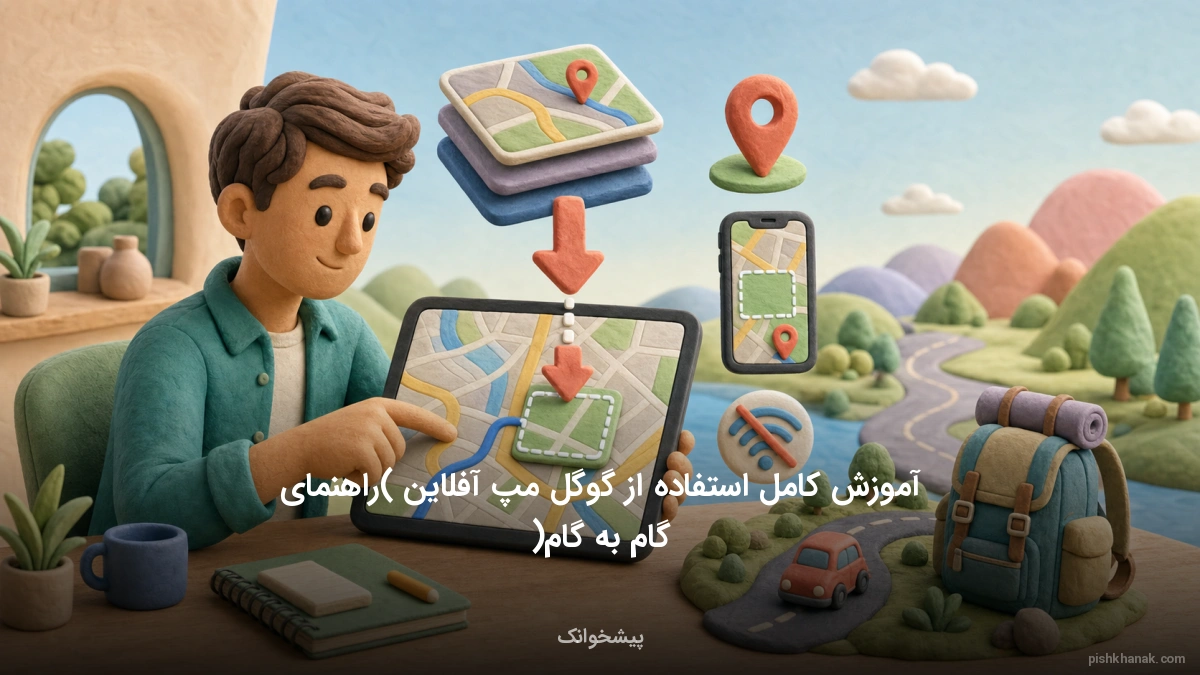 آموزش کامل استفاده از گوگل مپ آفلاین (راهنمای گام‌به‌گام)