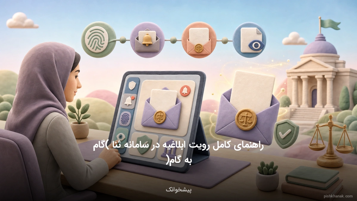 راهنمای کامل رویت ابلاغیه در سامانه ثنا (گام‌به‌گام)