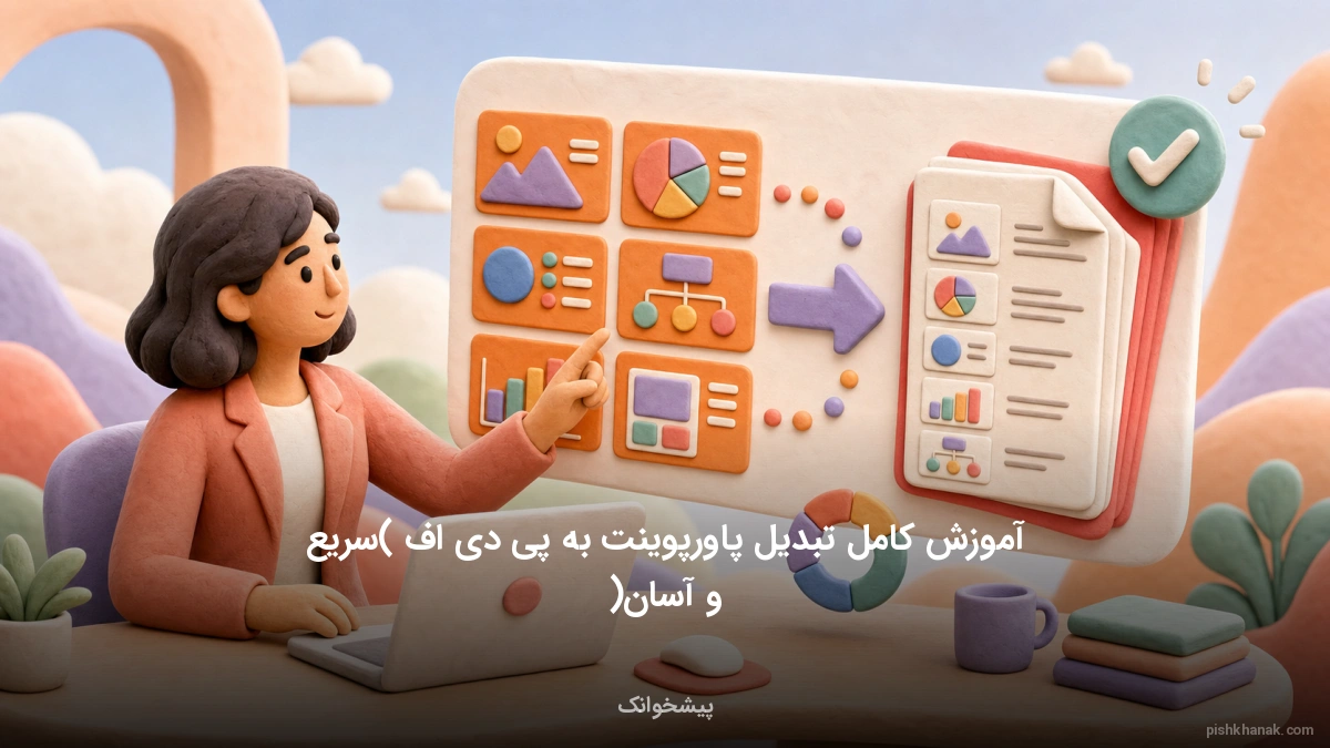 آموزش کامل تبدیل پاورپوینت به پی دی اف (سریع و آسان)