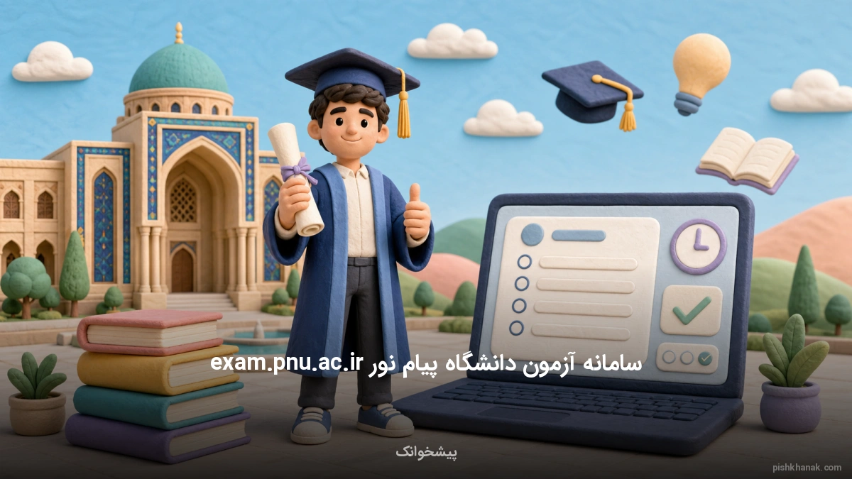 راهنمای سامانه آزمون دانشگاه پیام نور exam.pnu.ac.ir