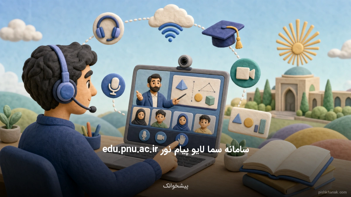 راهنمای سامانه سما لایو پیام نور edu.pnu.ac.ir