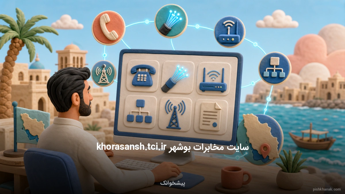 سایت مخابرات بوشهر khorasansh.tci.ir؛ راهنمای جامع خدمات
