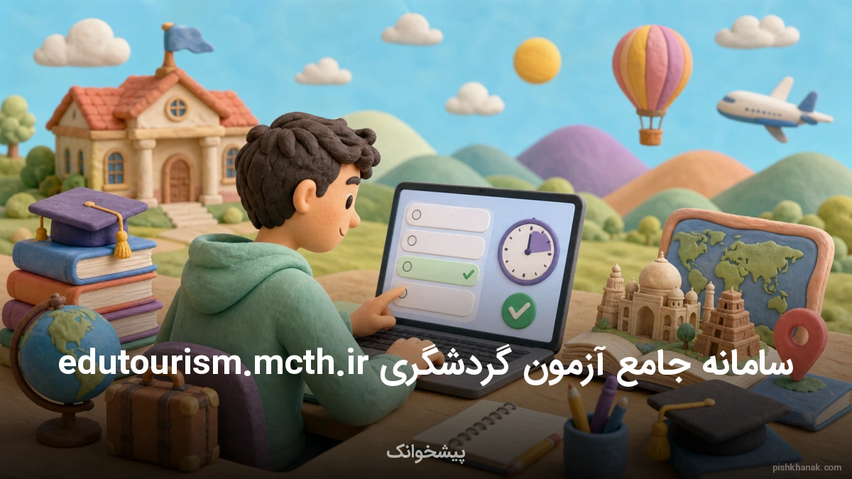 راهنمای کامل سامانه جامع آزمون گردشگری edutourism.mcth.ir