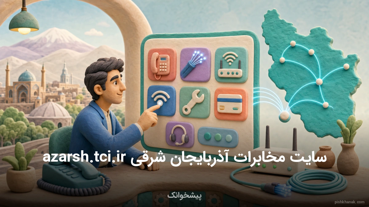 راهنمای کامل سایت مخابرات آذربایجان شرقی azarsh.tci.ir