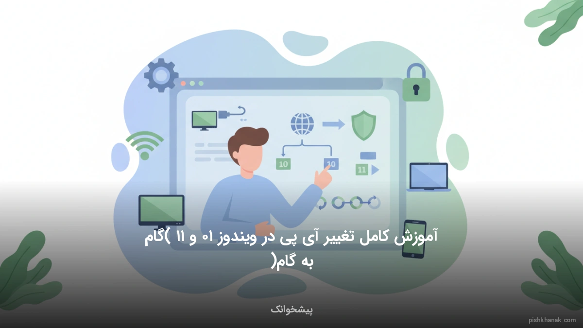 آموزش کامل تغییر آی پی در ویندوز ۱۰ و ۱۱ (گام به گام)