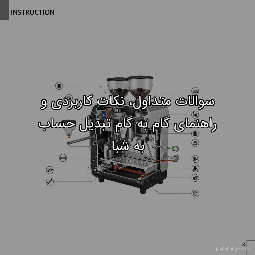 سوالات متداول، نکات کاربردی و راهنمای گام به گام تبدیل حساب به شبا