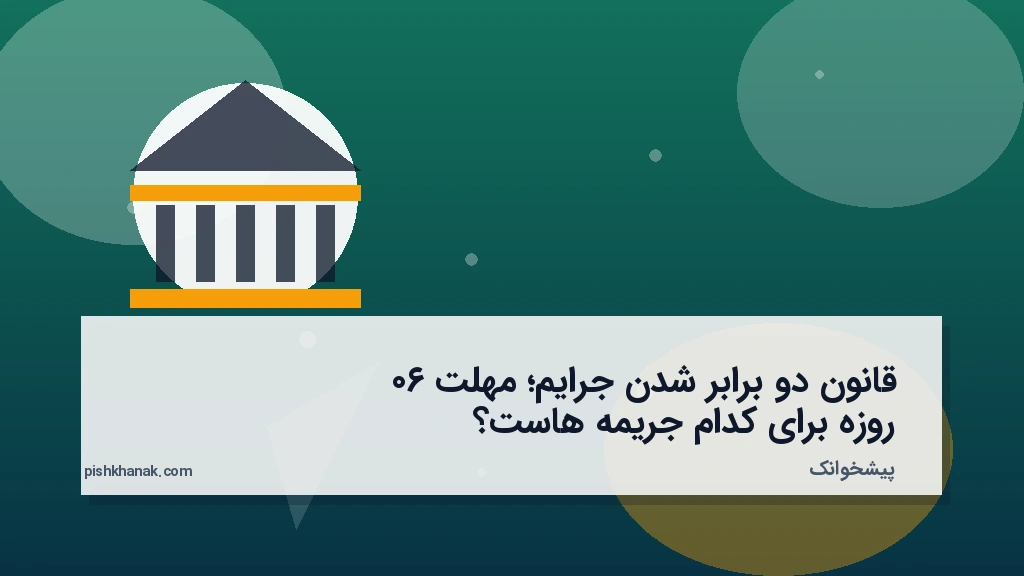 قانون دو برابر شدن جرایم؛ مهلت ۶۰ روزه برای کدام جریمه‌هاست؟