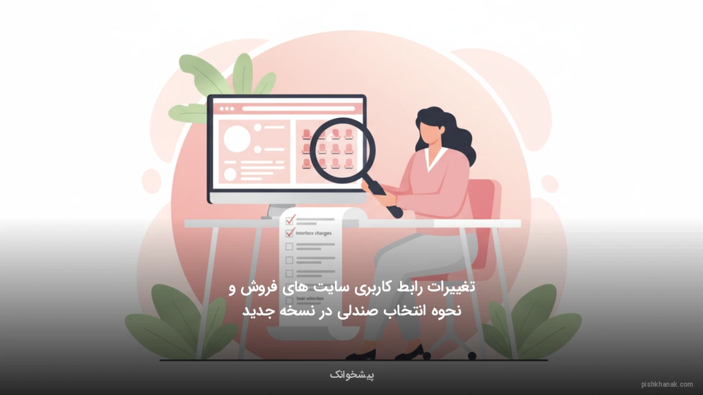 تغییرات رابط کاربری سایت‌های فروش و نحوه انتخاب صندلی در نسخه جدید