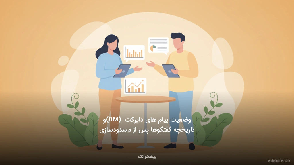 وضعیت پیام‌های دایرکت (DM) و تاریخچه گفتگوها پس از مسدودسازی