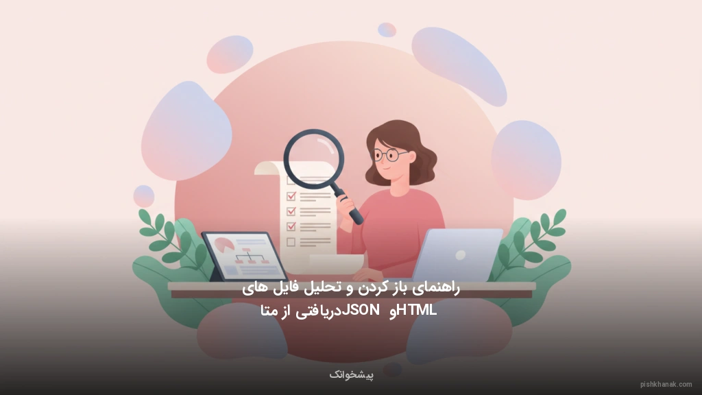 راهنمای باز کردن و تحلیل فایل‌های HTML و JSON دریافتی از متا
