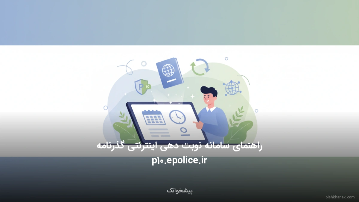 راهنمای سامانه نوبت دهی اینترنتی گذرنامه p10.epolice.ir