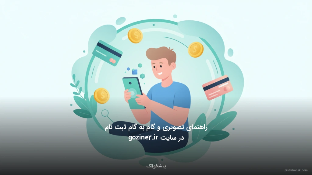 راهنمای تصویری و گامبهگام ثبتنام در سایت gozine2.ir