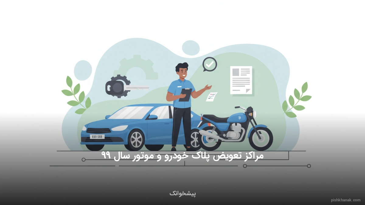 مراکز تعویض پلاک خودرو و موتور سال 99