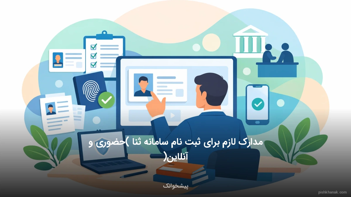 مدارک لازم برای ثبت نام سامانه ثنا (حضوری و آنلاین)