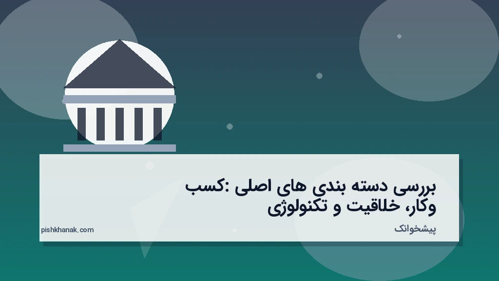 بررسی دسته‌بندی‌های اصلی: کسب‌وکار، خلاقیت و تکنولوژی