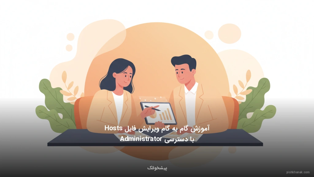 آموزش گام‌به‌گام ویرایش فایل Hosts با دسترسی Administrator