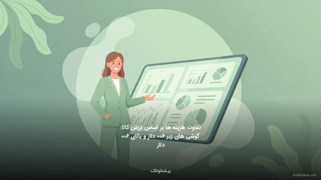 تفاوت هزینه‌ها بر اساس ارزش کالا: گوشی‌های زیر ۶۰۰ دلار و بالای ۶۰۰ دلار