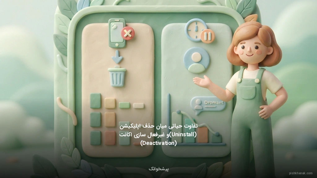 تفاوت حیاتی میان حذف اپلیکیشن (Uninstall) و غیرفعال‌سازی اکانت (Deactivation)
