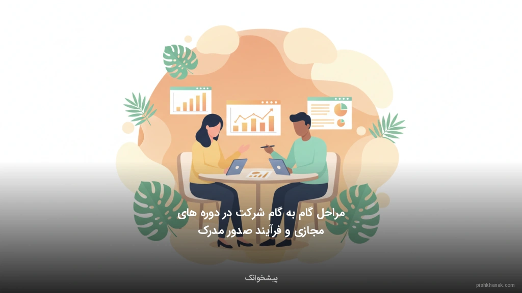 مراحل گامبهگام شرکت در دورههای مجازی و فرآیند صدور مدرک