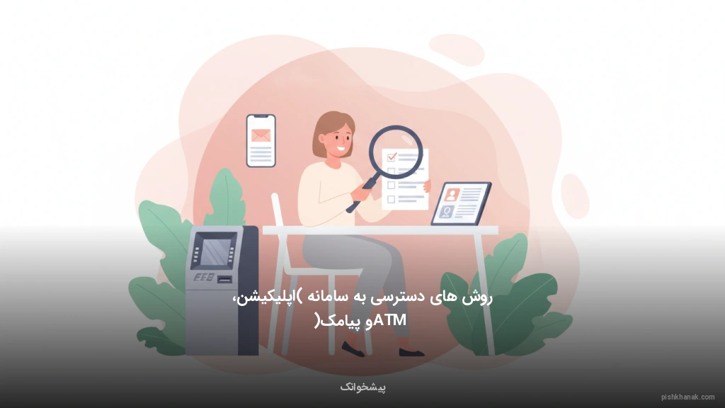روشهای دسترسی به سامانه (اپلیکیشن، ATM و پیامک)