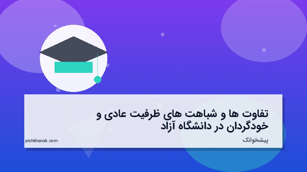 تفاوت‌ها و شباهت‌های ظرفیت عادی و خودگردان در دانشگاه آزاد