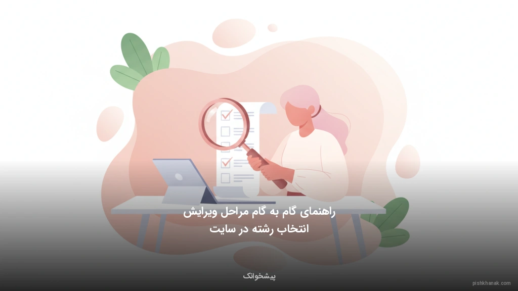 راهنمای گامبهگام مراحل ویرایش انتخاب رشته در سایت