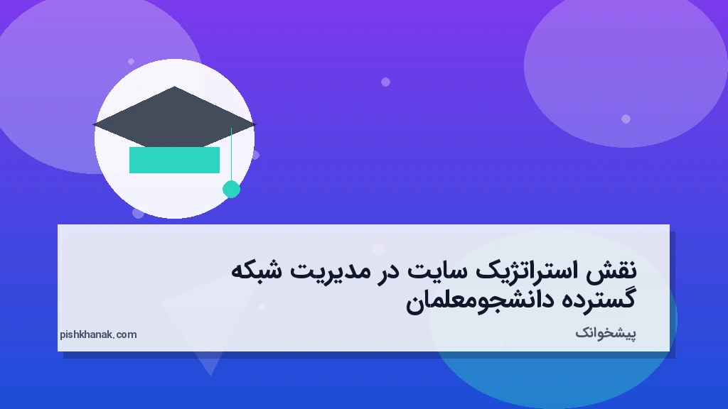 نقش استراتژیک سایت در مدیریت شبکه گسترده دانشجومعلمان