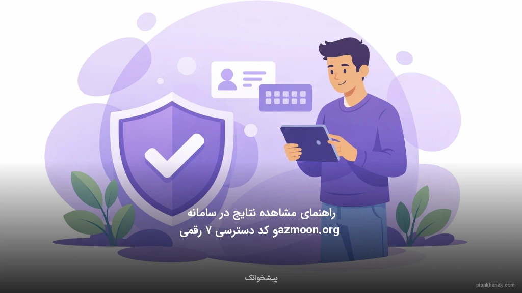 راهنمای مشاهده نتایج در سامانه azmoon.org و کد دسترسی ۷ رقمی