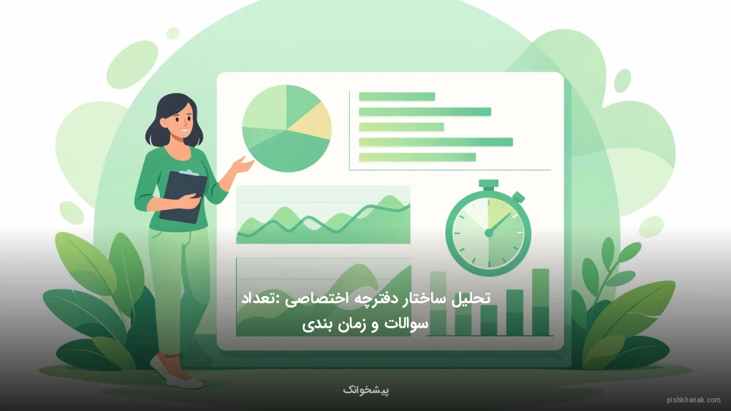 تحلیل ساختار دفترچه اختصاصی: تعداد سوالات و زمان‌بندی