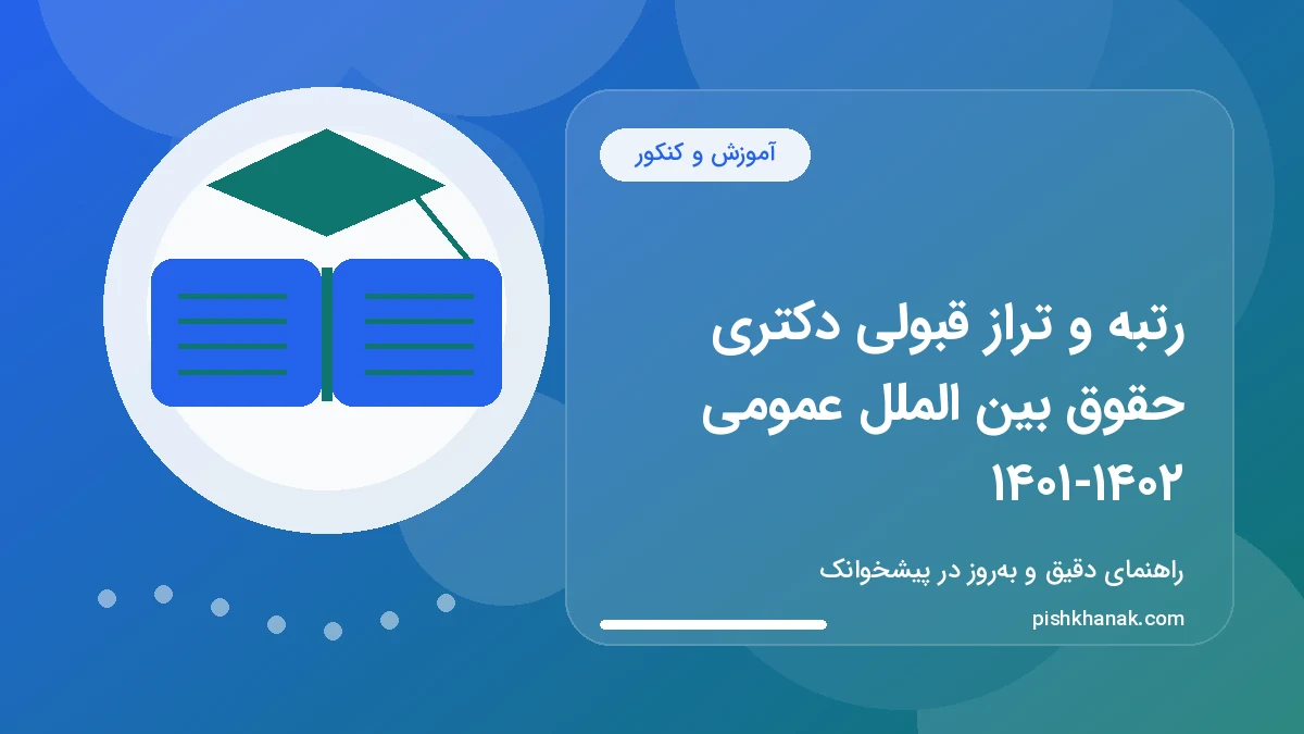 رتبه و تراز قبولی دکتری حقوق بین الملل عمومی ۱۴۰۱-۱۴۰۲