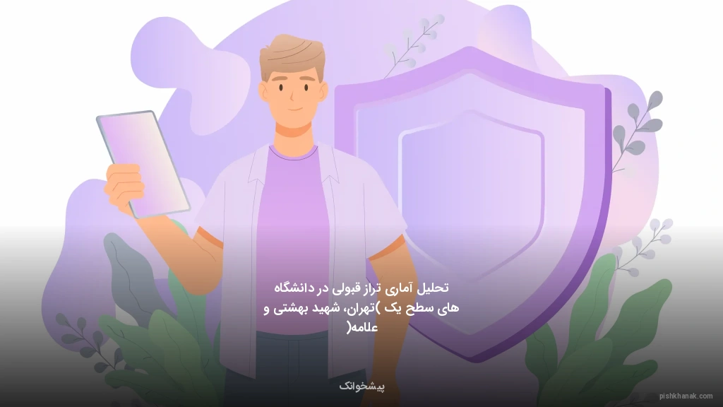 تحلیل آماری تراز قبولی در دانشگاه‌های سطح یک (تهران، شهید بهشتی و علامه)