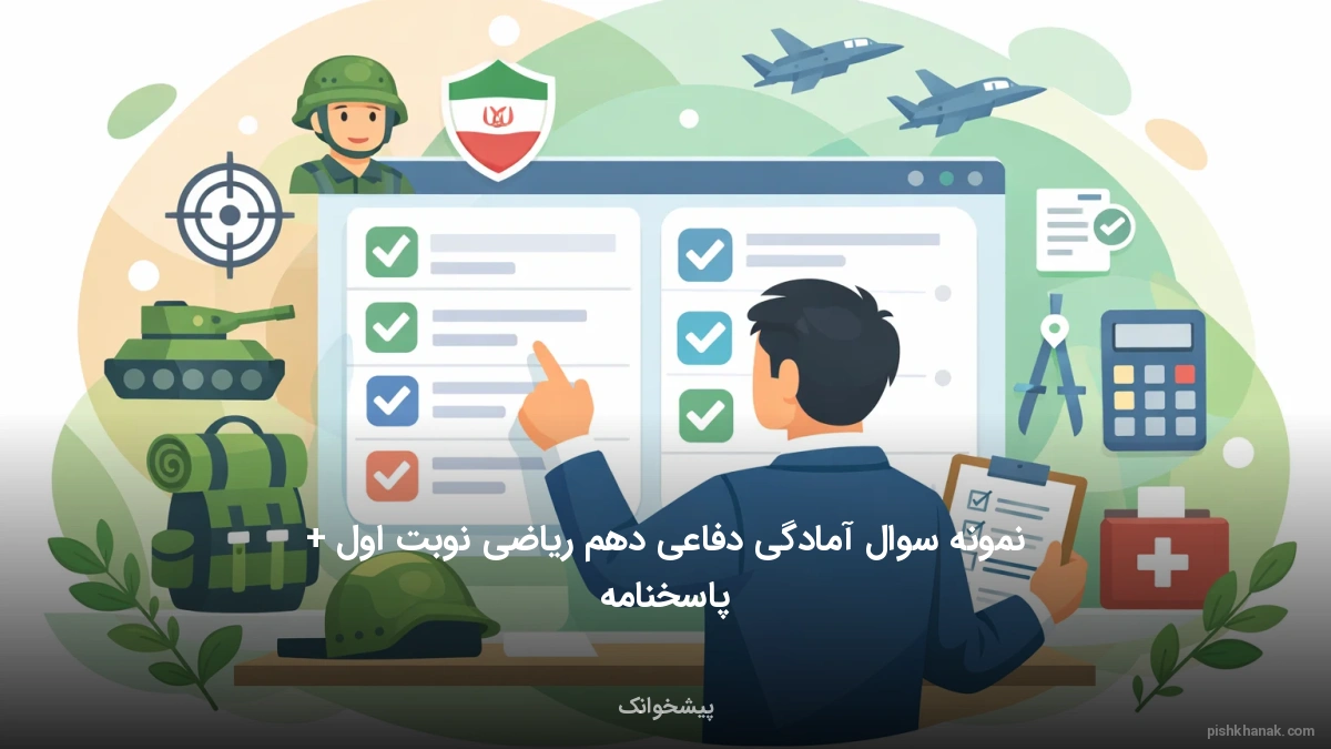 نمونه سوال آمادگی دفاعی دهم ریاضی نوبت اول + پاسخنامه