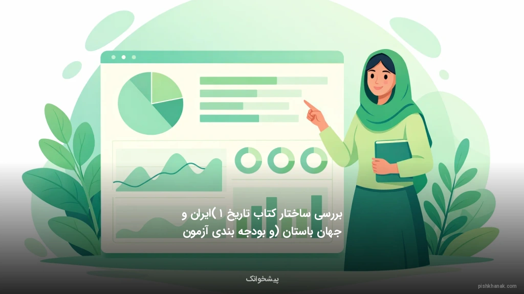 بررسی ساختار کتاب تاریخ ۱ (ایران و جهان باستان) و بودجه‌بندی آزمون