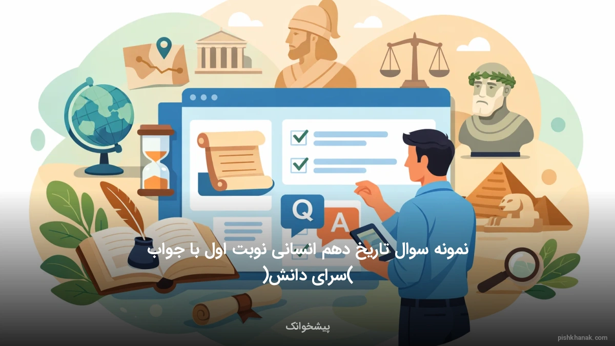 نمونه سوال تاریخ دهم انسانی نوبت اول با جواب (سرای دانش)