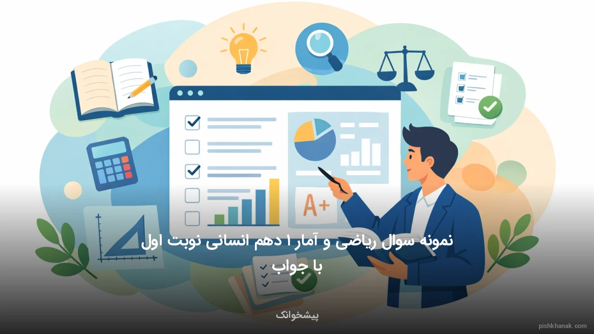 نمونه سوال ریاضی و آمار ۱ دهم انسانی نوبت اول با جواب